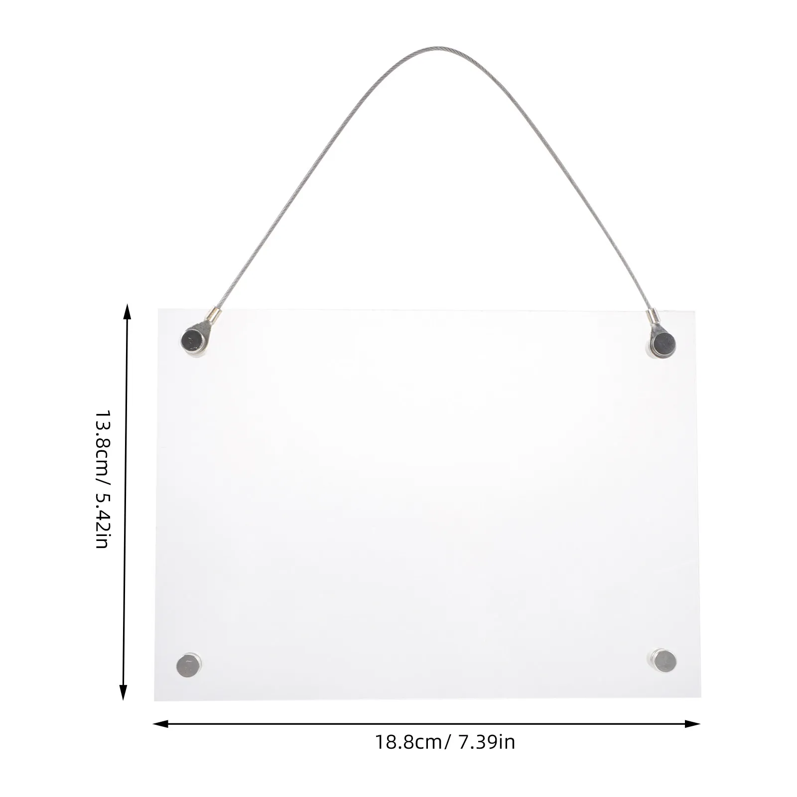 1Pcs Acrylic Transparent Photo Frame Simple Design Hanging Wall Pendant Certification Display Frame Home Office Decor Picture