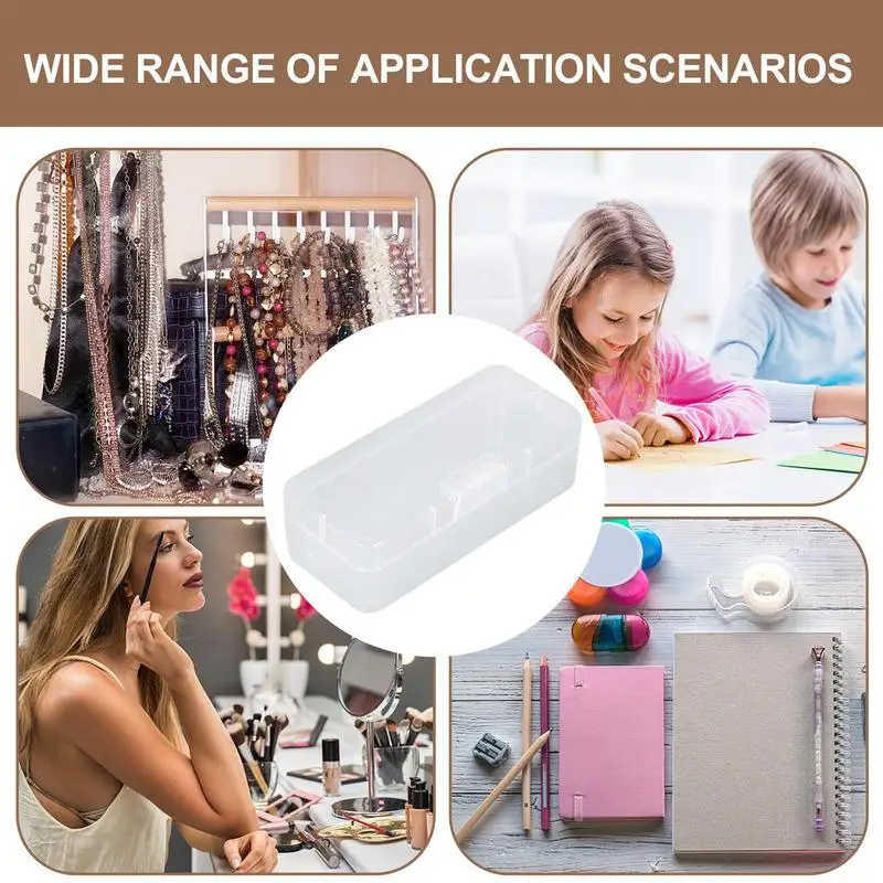 Transparent Boxes For Storage Clear Storage Box With Flap Lid Home Storage And Organization For Cosmetics Jewelry And Stationery