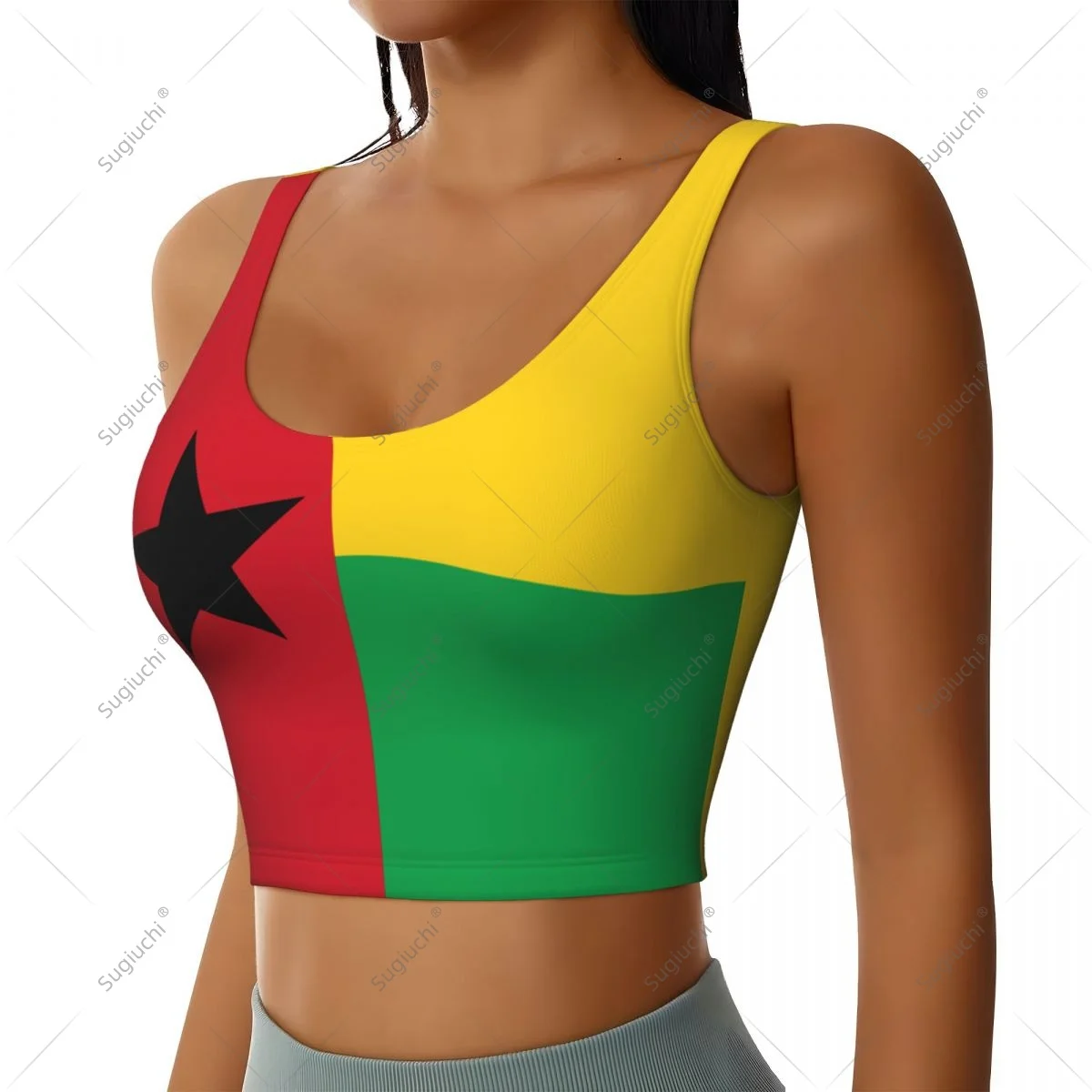 Guinea-Bissau Flag Women Girl Activities Sports Vest for Female Yoga Vest Workout Vest Lightweight Trendy