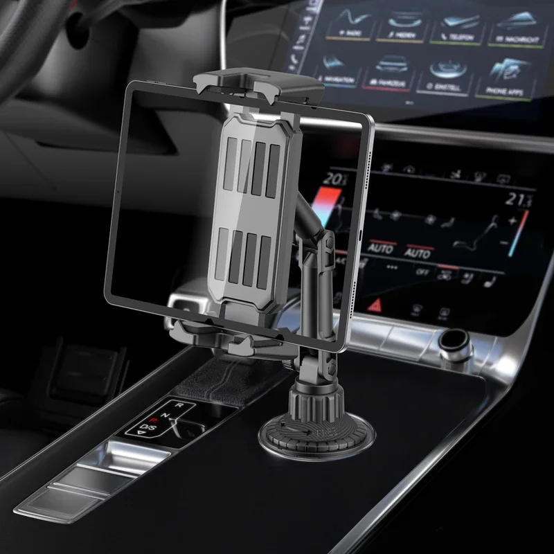 

Car Cup Holder Tablet Stand for IPad 4-14", 360 ° Rotatable Phone Mount 270 ° Tilt, Ram Mount SUV Vehicle Accessories Heavy