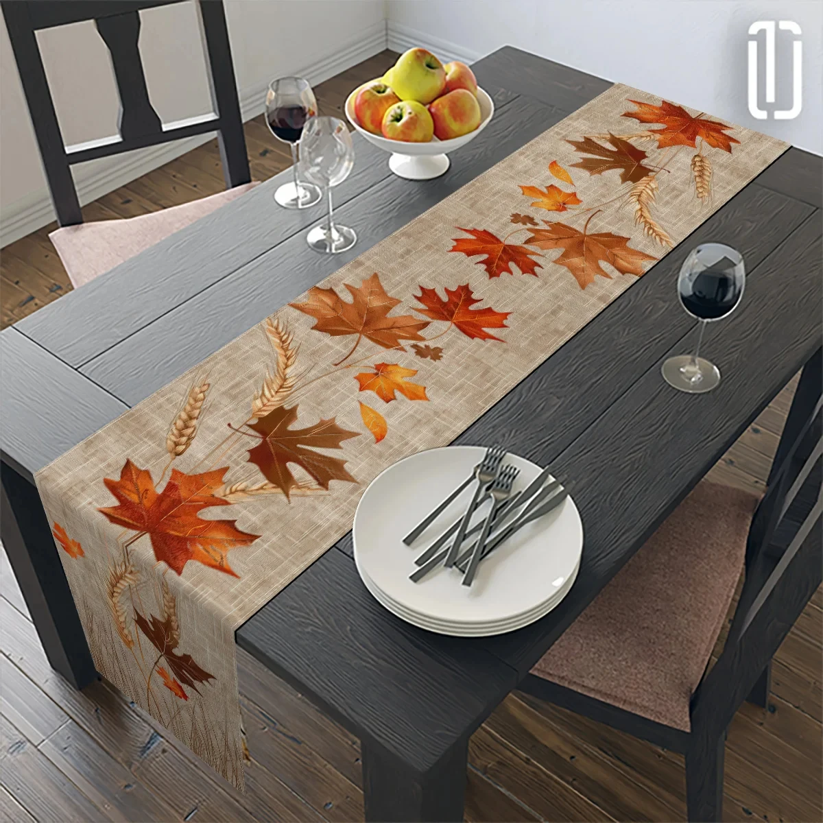 

Linen Maple Leaf Table Flag, Rural Autumn Harvest Thanksgiving Restaurant Kitchen Decoration Tablecloth,Fast Shipping，ideal gift