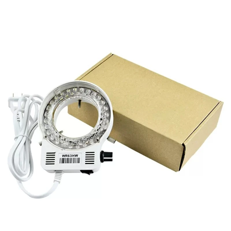 LED light source integrated dimming WR63HW microscope with 56 bead white light ring lamps diffused and bright