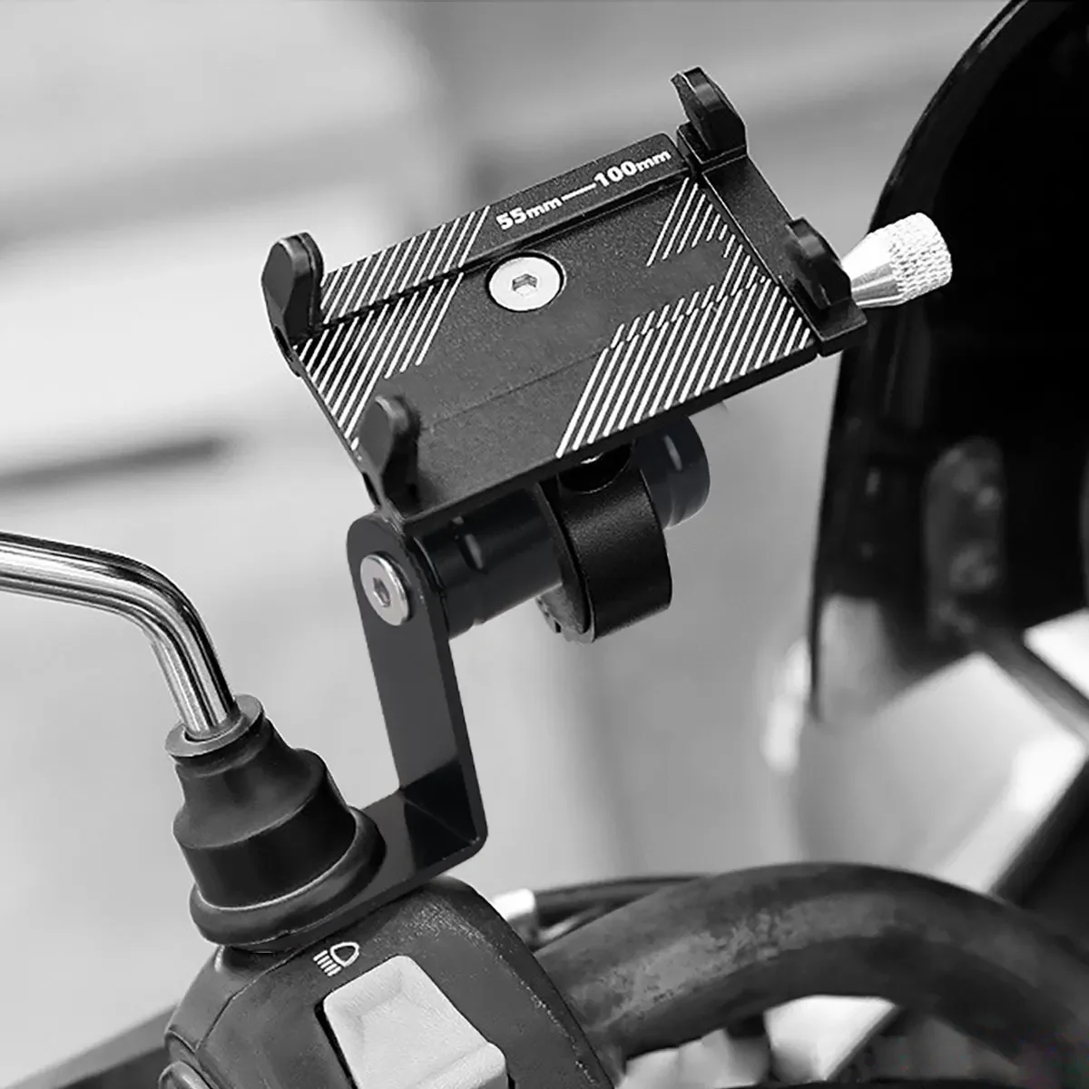 Moto Mirror Expander Bracket Motorcycle Accessories Multifunctional Phone Holder Levers Universal Adapter Holder Clamp Bar Alloy image 6
