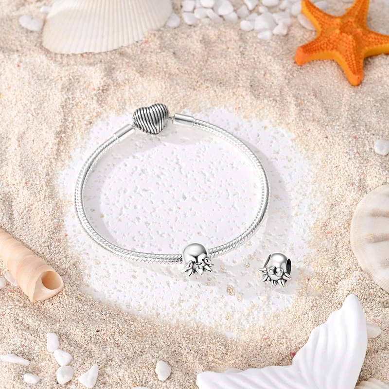 2026 New 925 Sterling Silver Shy Little Octopus Charms Beads Fit 3mm Original Bracelet DIY Women Birthday Party Jewelry Gifts