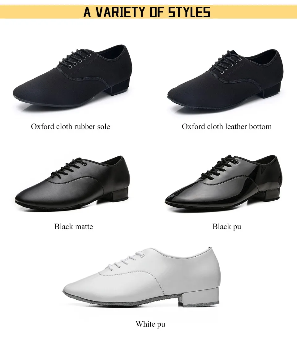 Diplip-zapatos de baile latino para hombre, calzado moderno de Tango, Salsa, zapatos de salón de cuero, tacones cuadrados, zapatillas de Jazz, Color