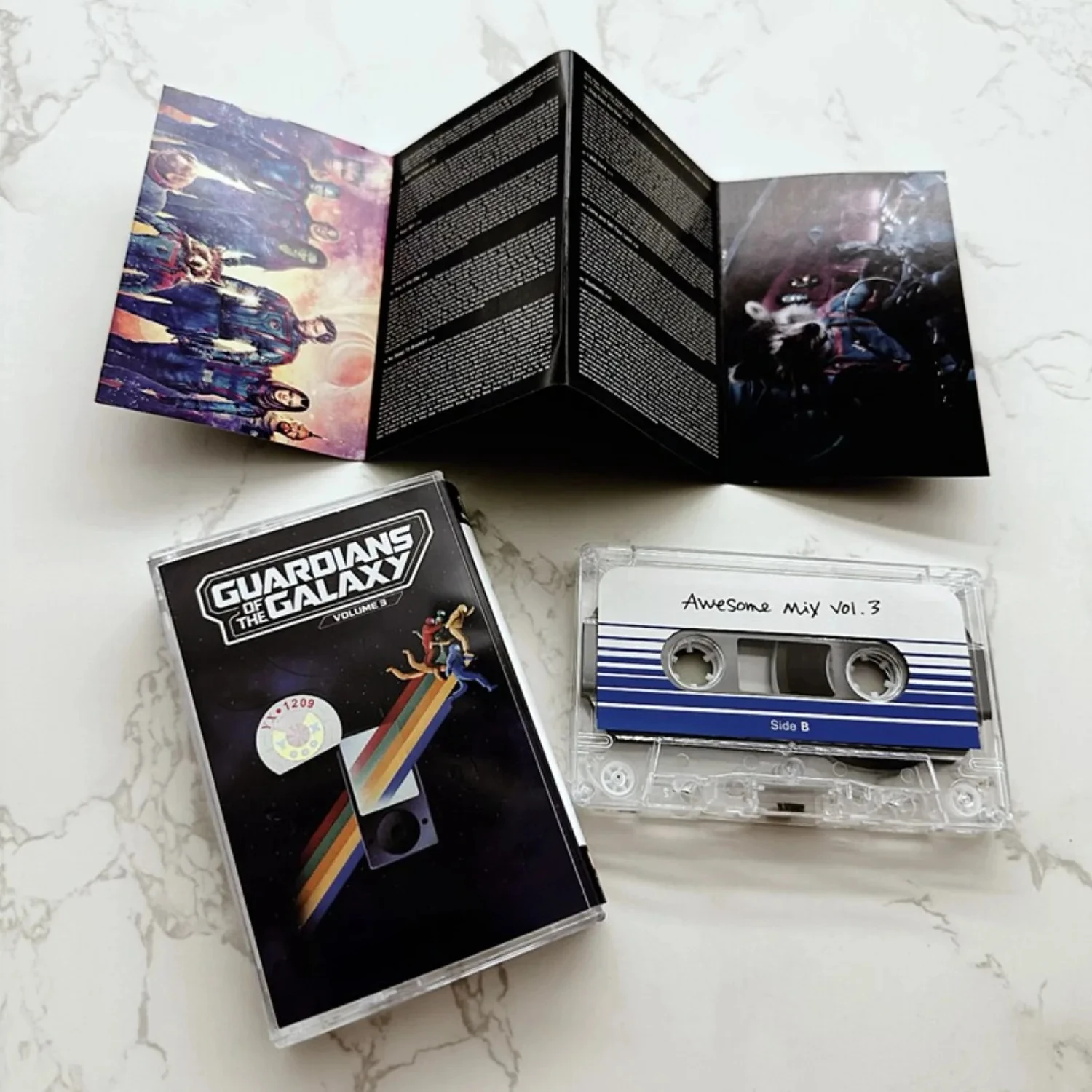 Western Retro Sci-Fi-Style Pop Music Cassette Tape, Rainbow Orbit Art Illustration Cover, Nostalgic Atmospheric Popular Track