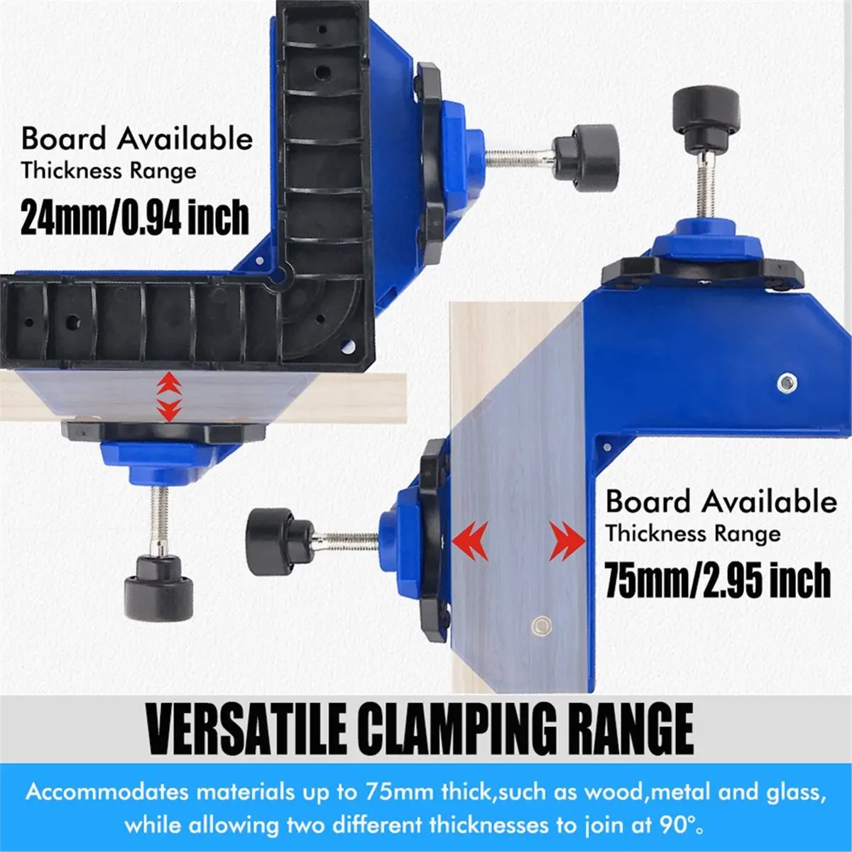 DT35BG Right Angle Clamps Woodworking Angle Clamps for Fixing Boards Right Angle Clamps for Fastening Work