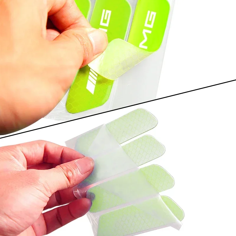 باب السيارة شرائط عاكسة الأمن تحذير ملصقات لمرسيدس بنز AMG GLC GLA CLA GL A B C الفئة W176 W246 W205 X253 C117