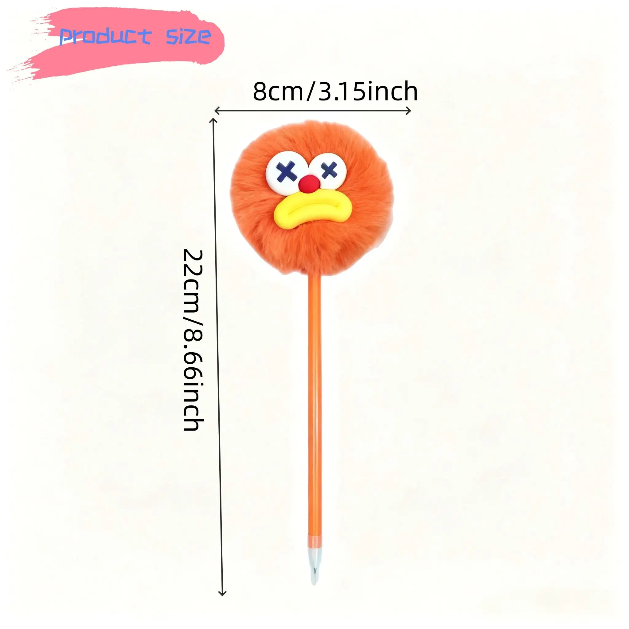 6Pcs Kawaii Pom Pom Pens, Fluffy Fuzzy Plush Novelty Pens, Fun Stationery, Party Favor & Office Supply Gifts