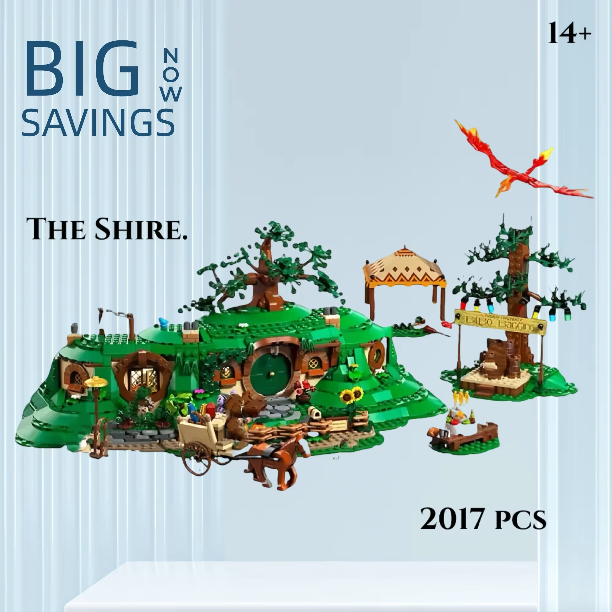 2017PCS the Rings Shire Hobbit Bag Bottom Hole Women and men Puzzle Building Blocks Toy Birthday Gift