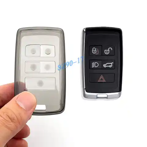 Clear Transparent Black TPU Car Smart Key Cover Case For 2018+ New Land Rover Jaguar XE XF E-PACE F-PACE I-PACE 10 best sales jaguar f pace key case - №3