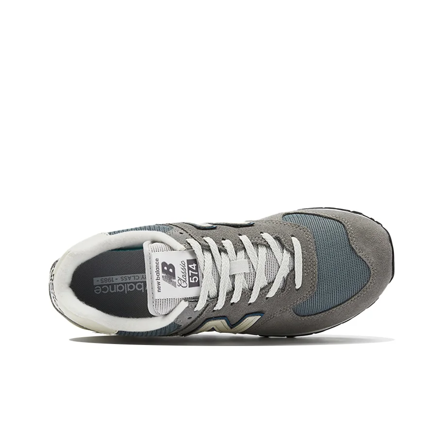 حذاء جري كاجوال New Balance NB 574 v2 كلاسيكي ريترو قابل للتنفس ومنخفض الرقبة للرجال والنساء، رمادي أسمنتي