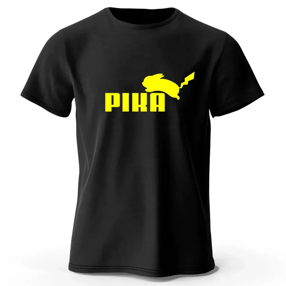 

2024 New Joke The PIKA Printed Men's T-Shirt 100% Cotton Oversized Funny Graphic Tees for Men Summer Tops