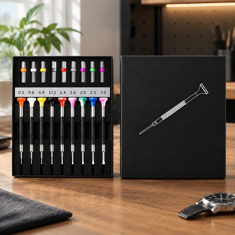 10 PCS Mini Hand Screwdriver Kit 0.5-3.0mm for Eyewear and Watch Maintenance