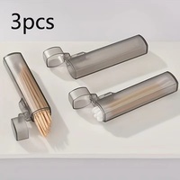 Portable Transparent Mini Storage Box Travel Toothpick Cotton Swab Box Simple Small Object Band-aid Classification Finishing Box