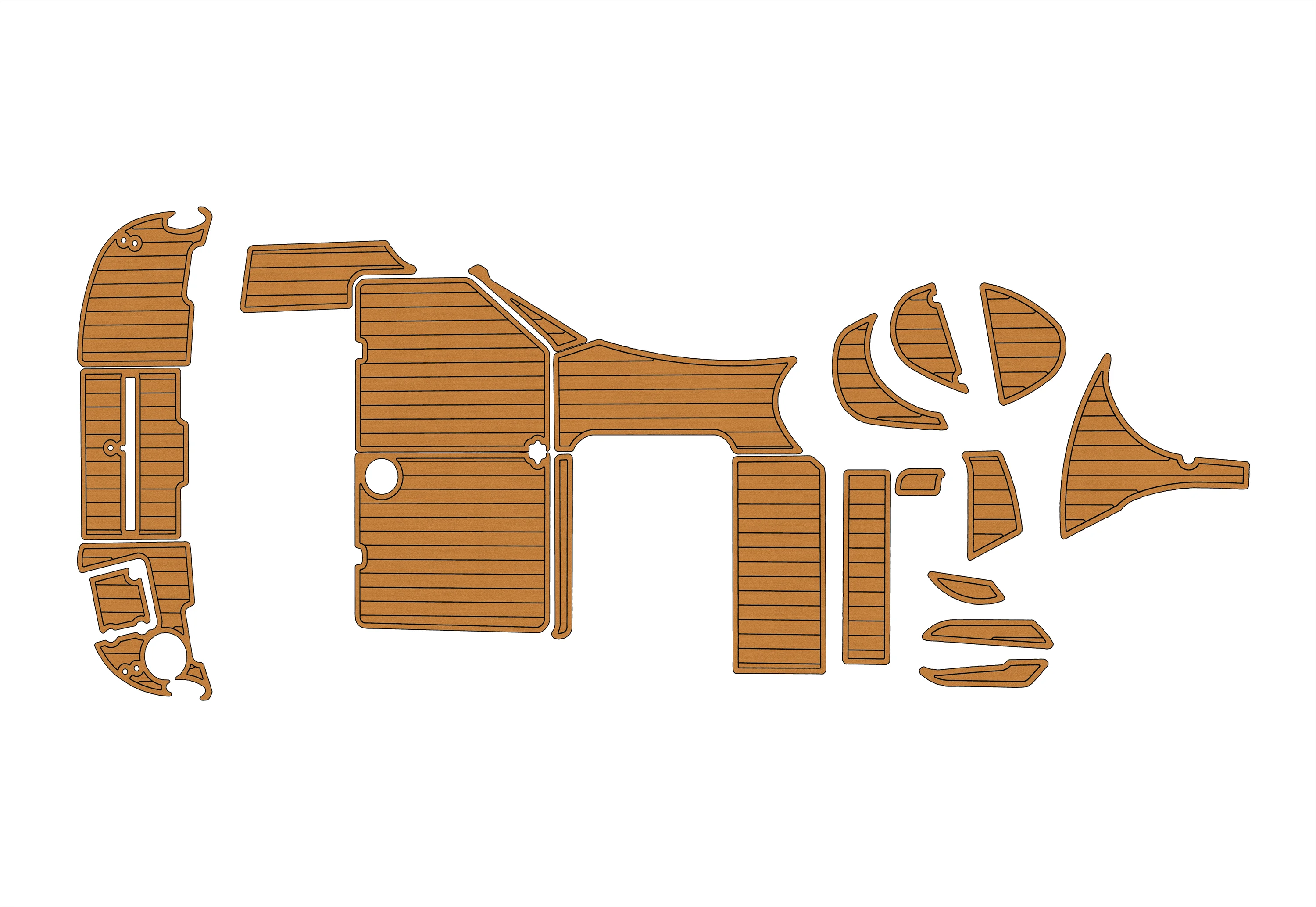 

Non-Slip EVA Faux Marine Mat Self-Adhesive 6mm Yacht Cockpit Pad for 2013-2016 Chapappal 290 Signature Boat Decking Easy Install