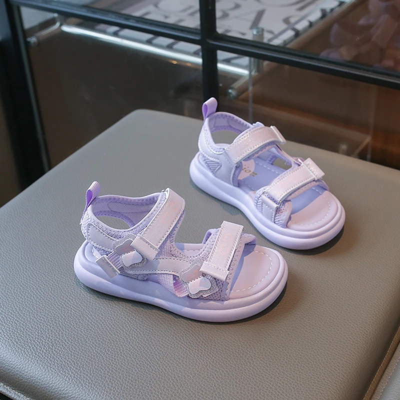 Little Girls Floral Print Technical Sandals 2026 New Summer Kids Chunky Beach Shoes Non-slip Comfort Chic Outdoor Scuba Sandals