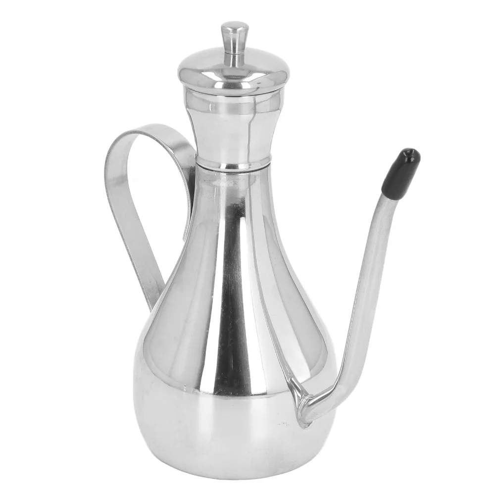 Durable 304 Stainless Steel Olive Oil Dispenser 350ml/500ml Oil Dispenser Bottle Oil Storage Container Hotel Use