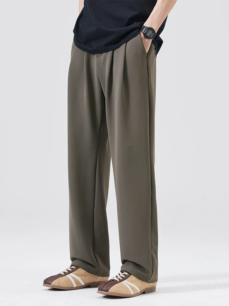 

Tongxi American Retro Casual Loose Straight Leg Men's Summer Thin Faion Brand Casual Pants Drapey Lightweight