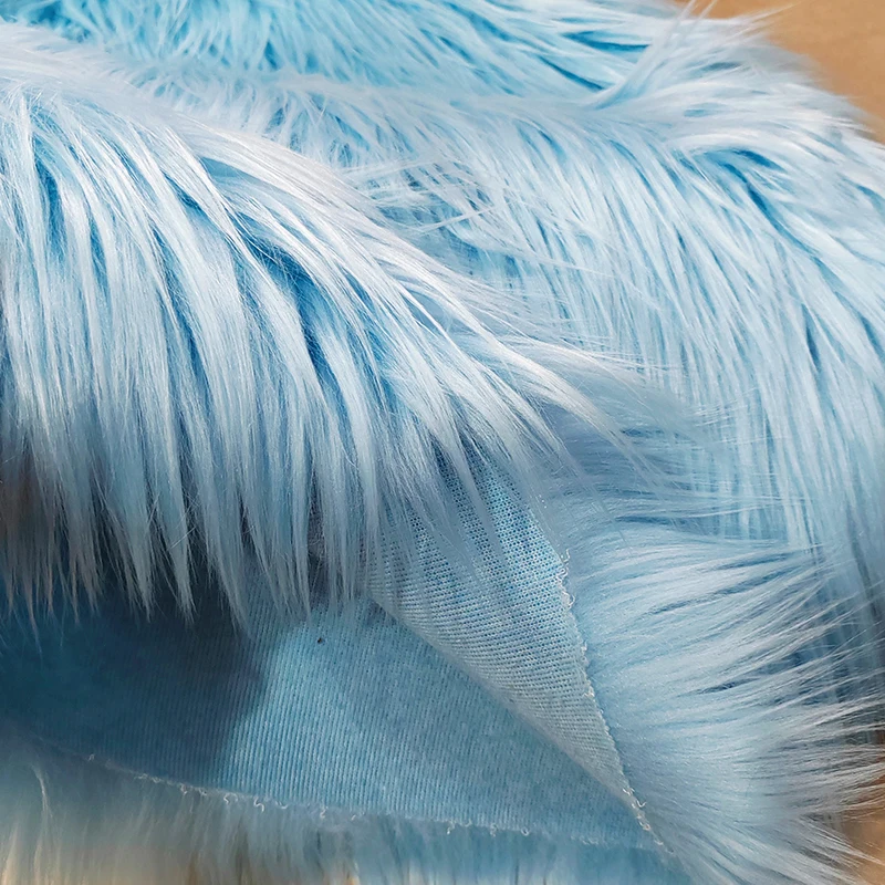 Good,Sky Blue Fox Faux Fur Fabric,About 5cm Hairy Soft Warm Plush Fur,Sewing Material,Diy Fashion Shawl,Clothes Accessories