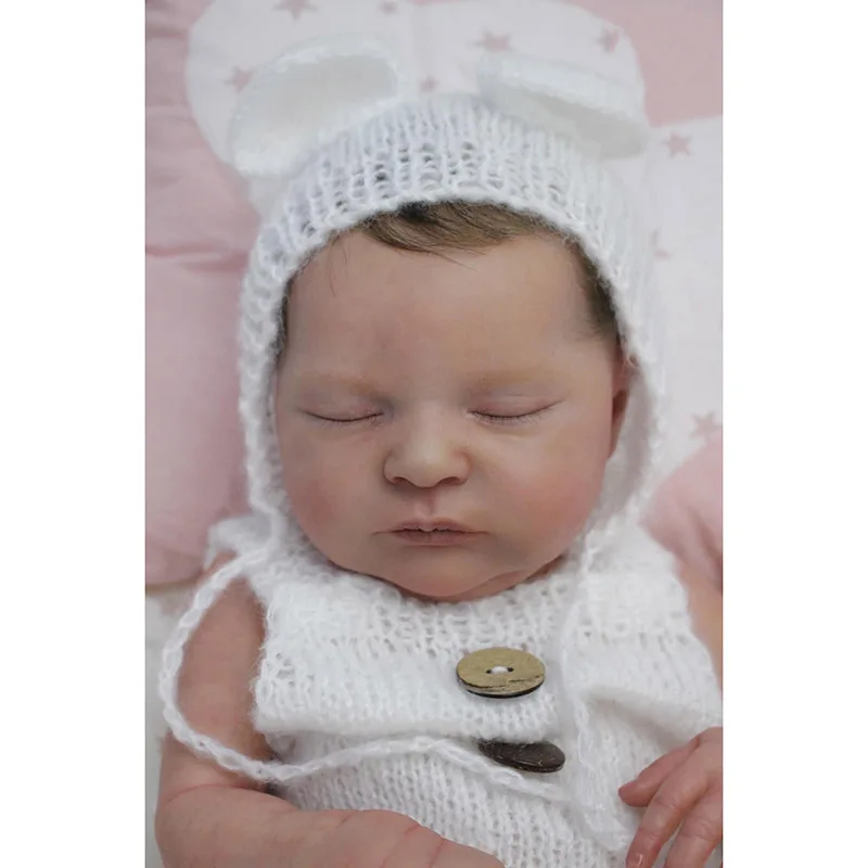 

19inch Reborn Baby Doll Newborn Baby Size Already Finished Laura 3D Skin Hand Detailed Painted Skin Visible Veins