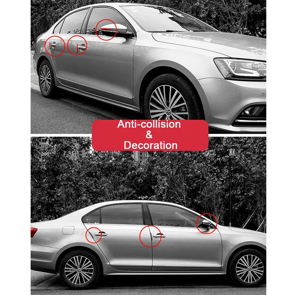 4/6PCS Car Door Bumper Protector Guardrail Cushion Decorative Protector Anti-scratch Bumper Protector Universal Exterior Parts