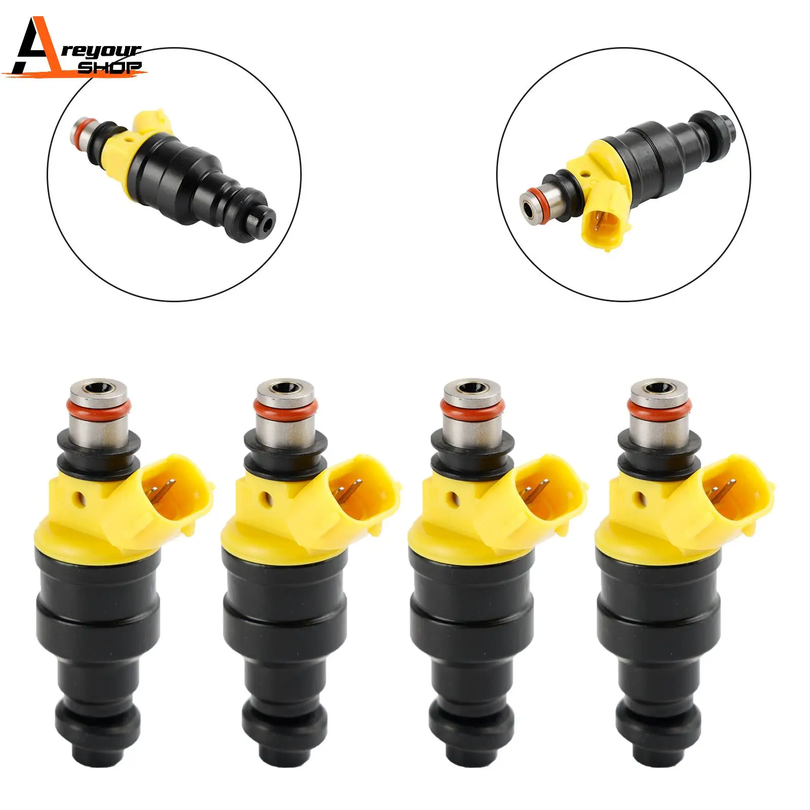 Areyourshop Fit For Carina 1992-1997 AT190 Avensis 1997-2000 4pcs Fuel Injectors 2325002020 0280150438 Car Accessories Auto Part