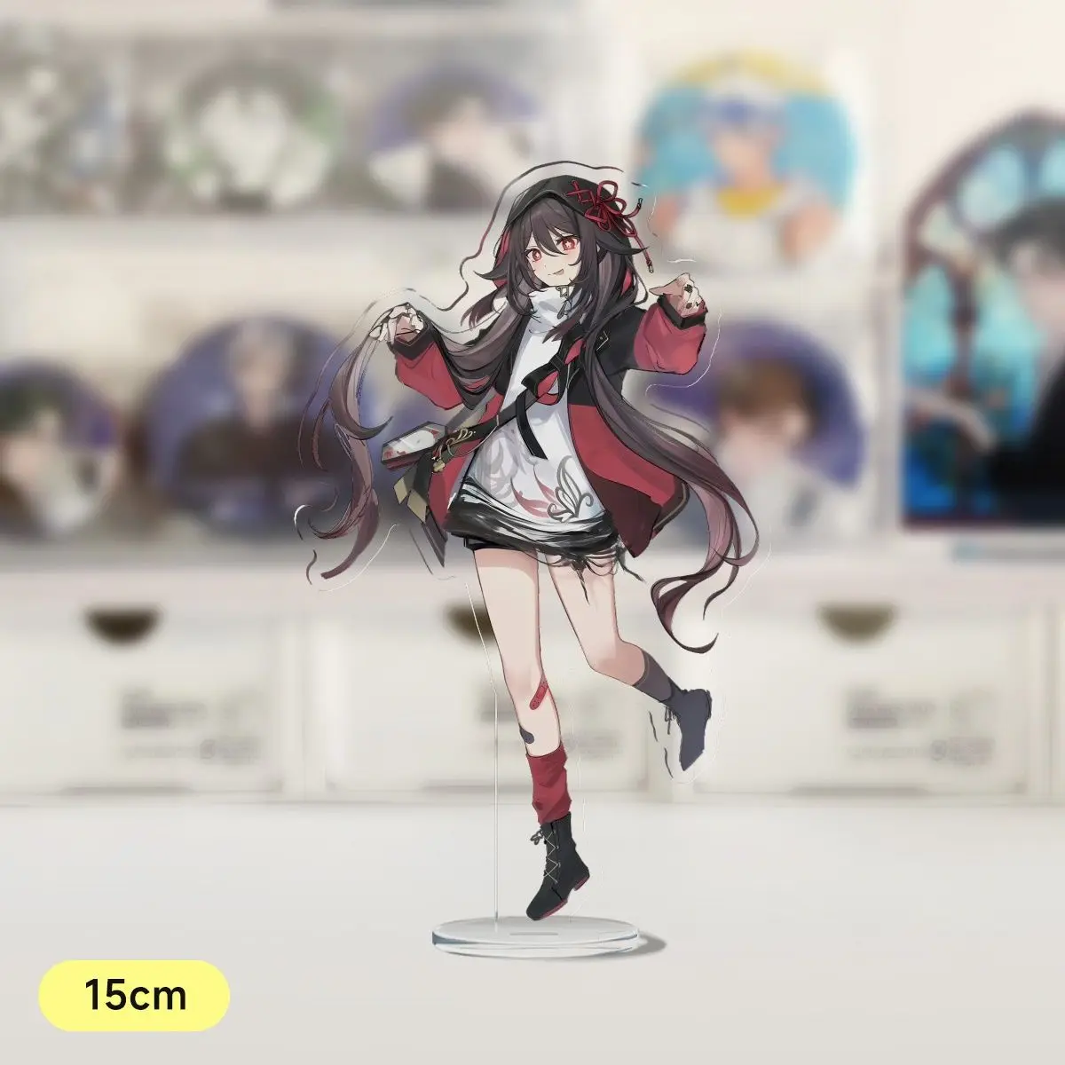 Genshin Impact Furina hu tao Chiori Anime Figure Acrylic Stand Model Plate Desk Decor Standing Sign Desktop Fans