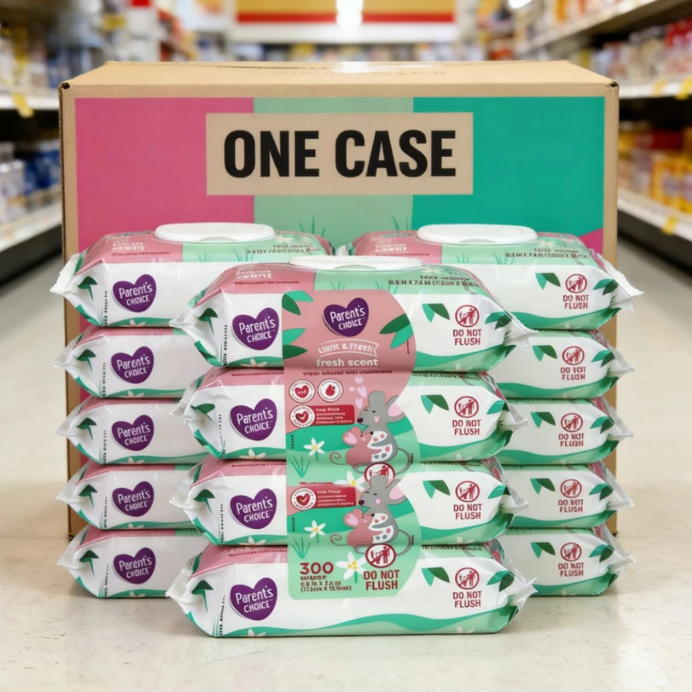 Fresh Scent Hypoallergenic Baby Wipes Bulk Pack
