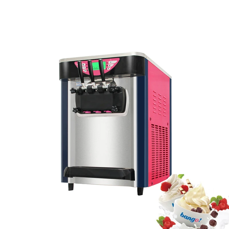 

Soft Ice Cream Machine Commercial Countertop 3-Color Sweet Cone Machine 110V/220V Frozen Yogurt Equipment