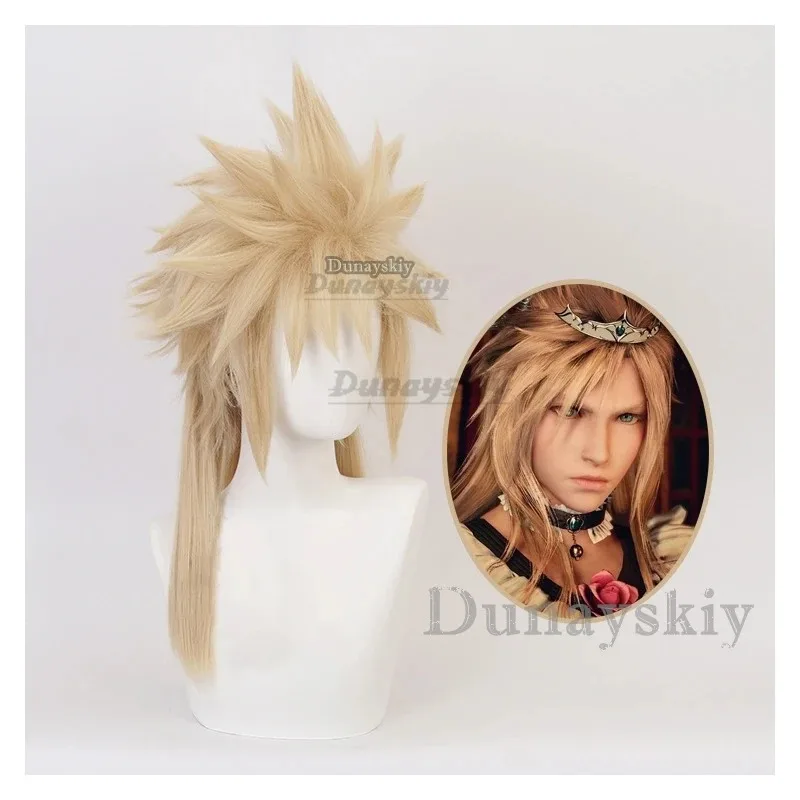 AIAI 2025 аниме Final Fantasy VII FF7 Cloud Strife льняной светлый парик термостойкие парики из синтетических волос косплей ролевая игра