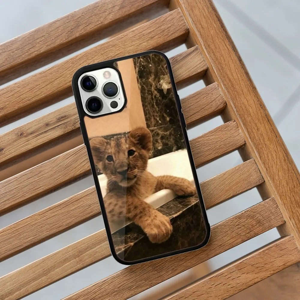 Cute Lion cub Phone Case For iPhone 16,15,14,13,12,11,Plus,Pro,Max,Mini Magsafe Magnetic Wireless Charging image 4