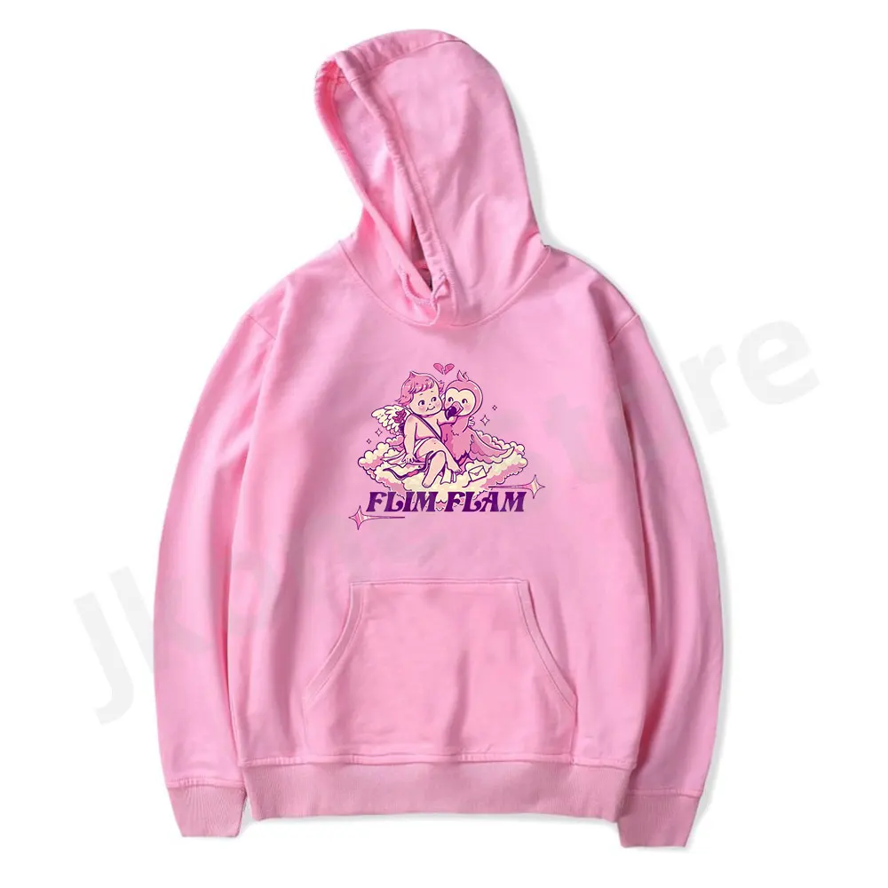 Flamingo Hoodies Cupid Flim Flam Merch Print Winter Unisex Fashion Funny Casual Streetwear