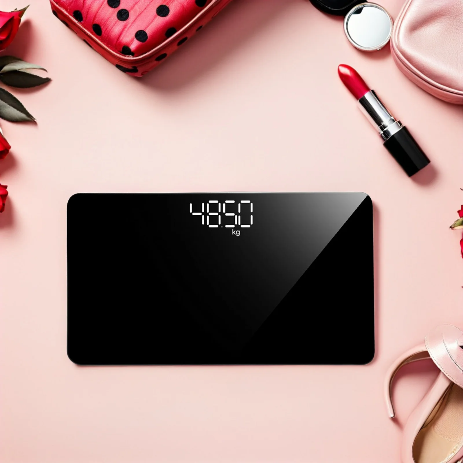 

Portable Rechargeable Electronic Scale Mini Mirror Surface Travel Weight Scale for Home Accurate Body Weighing