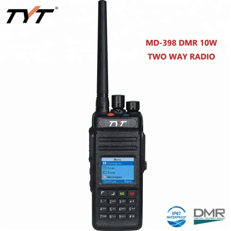 For TYT Hot Sale MD-398 Digital Ham Radio Transceiver High Power Waterproof Portable Walkie Talkie