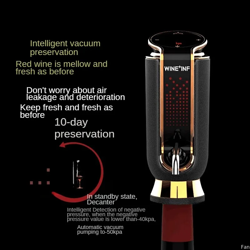 Distribuidor automático elétrico do vinho, abridor recarregável do vinho, de alta qualidade, quantitativo, doméstico