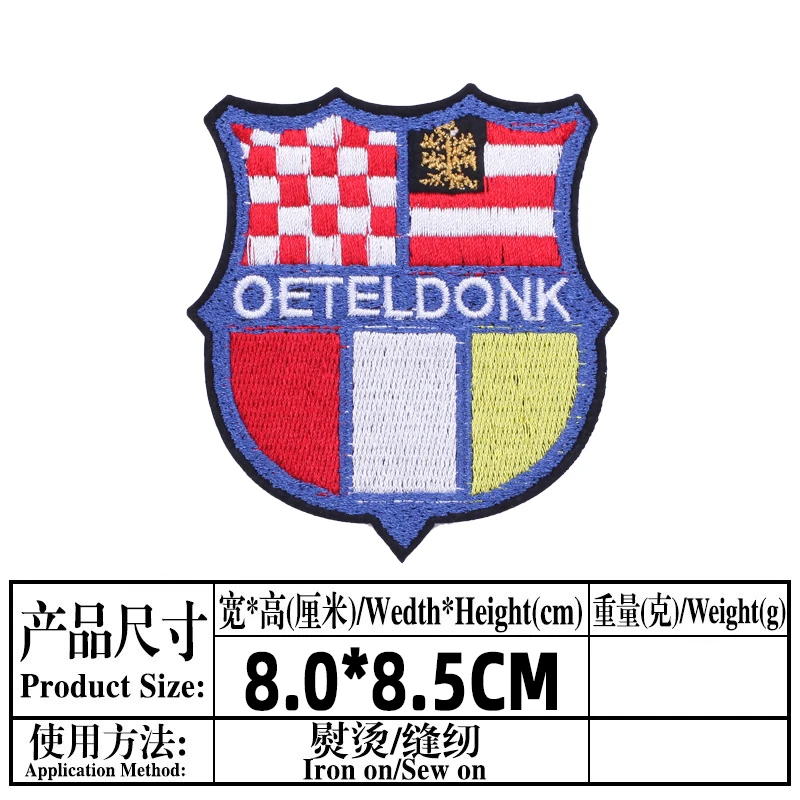 Oeteldonk Frog Carnival for Netherland Emblems Full Embroidered Diy Iron on Embroidered Clothing Letters Patches for Clothing F