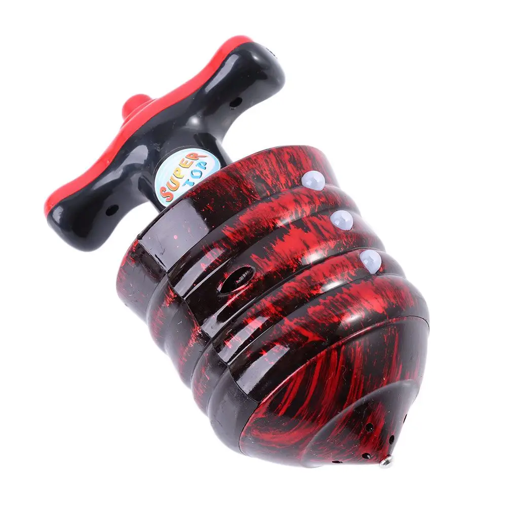 ของเล่นแฟลชที่มีสีสันไฟ LED ปั่นด้านบนเลเซอร์สีปั่น Gyro เพลง Gyro เพลง Gyroscope เลียนแบบไม้ Gyro