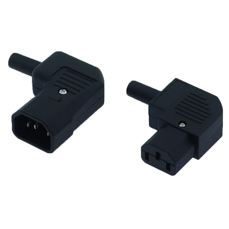 320 C13 wtyczka zasilania 10A 250V złącze kabla zasilającego złącze montażowe, 90 stopni kątowe C13 żeńskie Adapter AC IEC 320 C13 Po