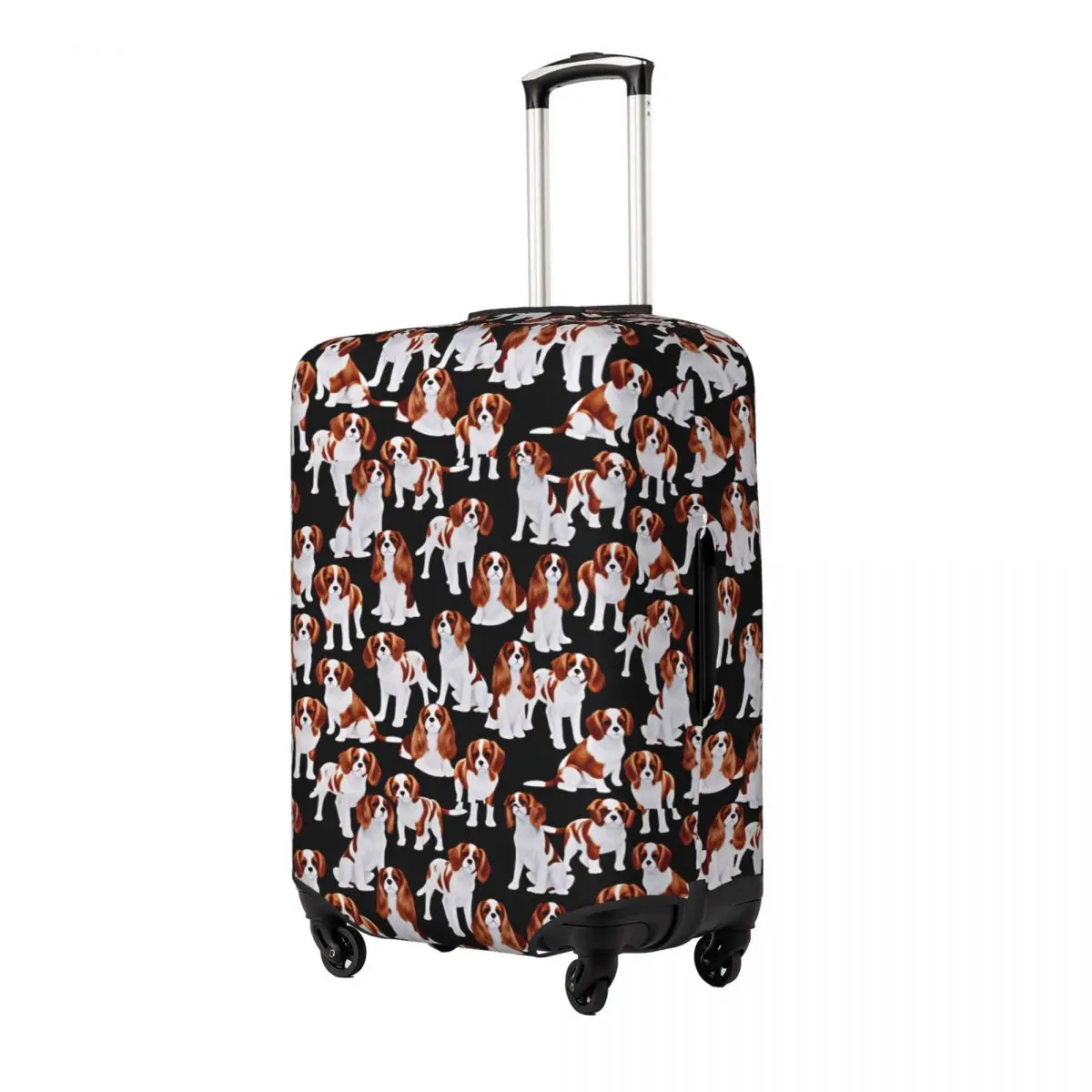 Realistic Cavalier King Charles Spaniel Dog Suitcase Cover Cruise Trip Protector Flight Practical Luggage Supplies