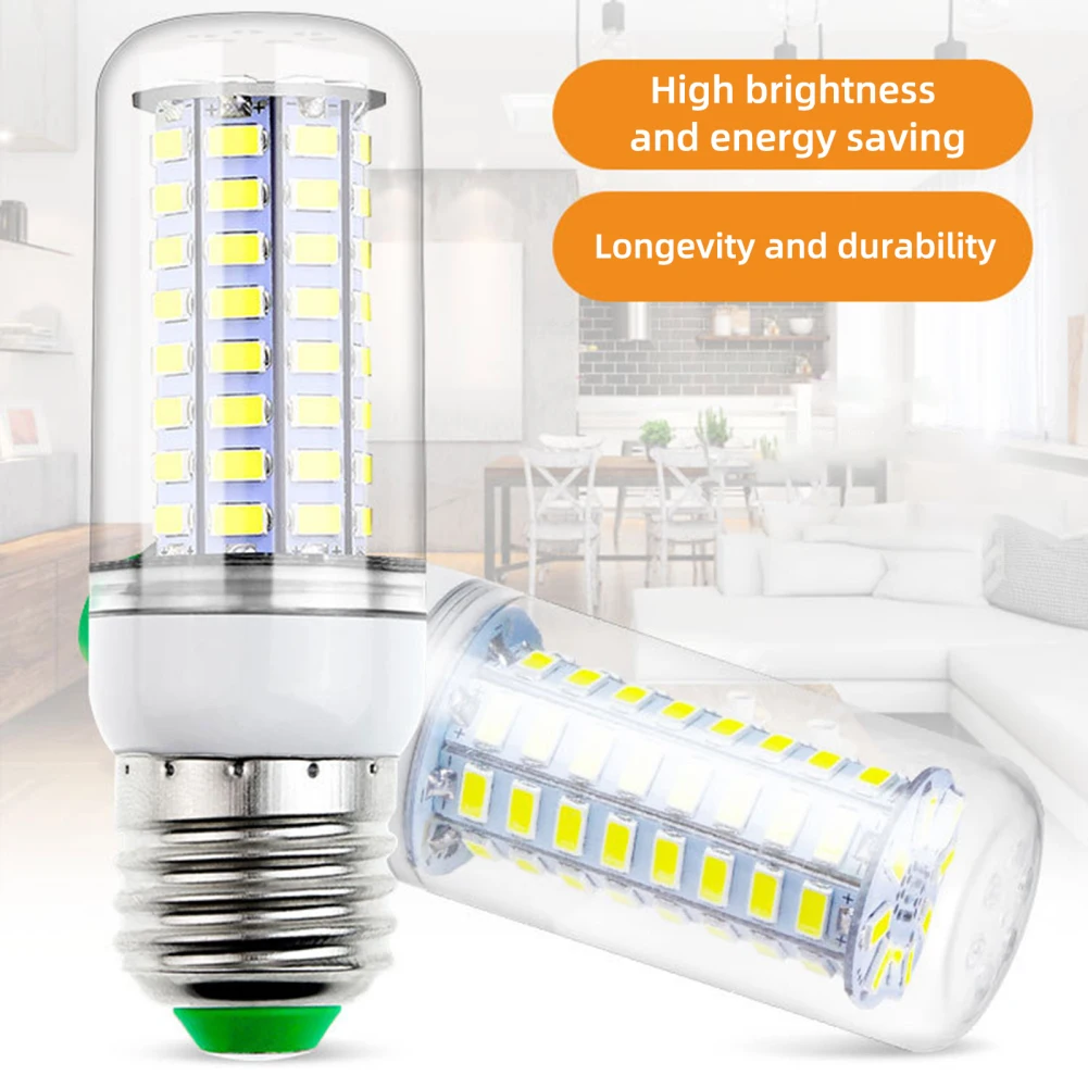 Ultra brilhante LED milho lâmpadas, E27, E14, 3000-4500K, branco quente, casa lustre, candeeiro de mesa, ângulo de difusão de 360 °