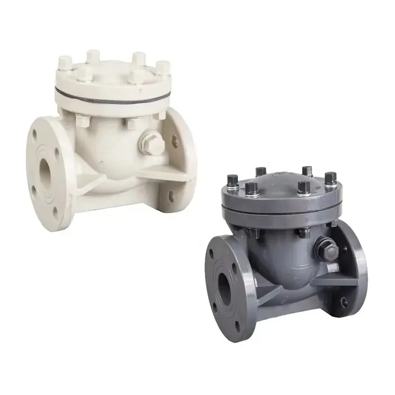 Industrial plastic swing check valve PVC check valve Heat-resistant and corrosion-resistant chemical flange check valve