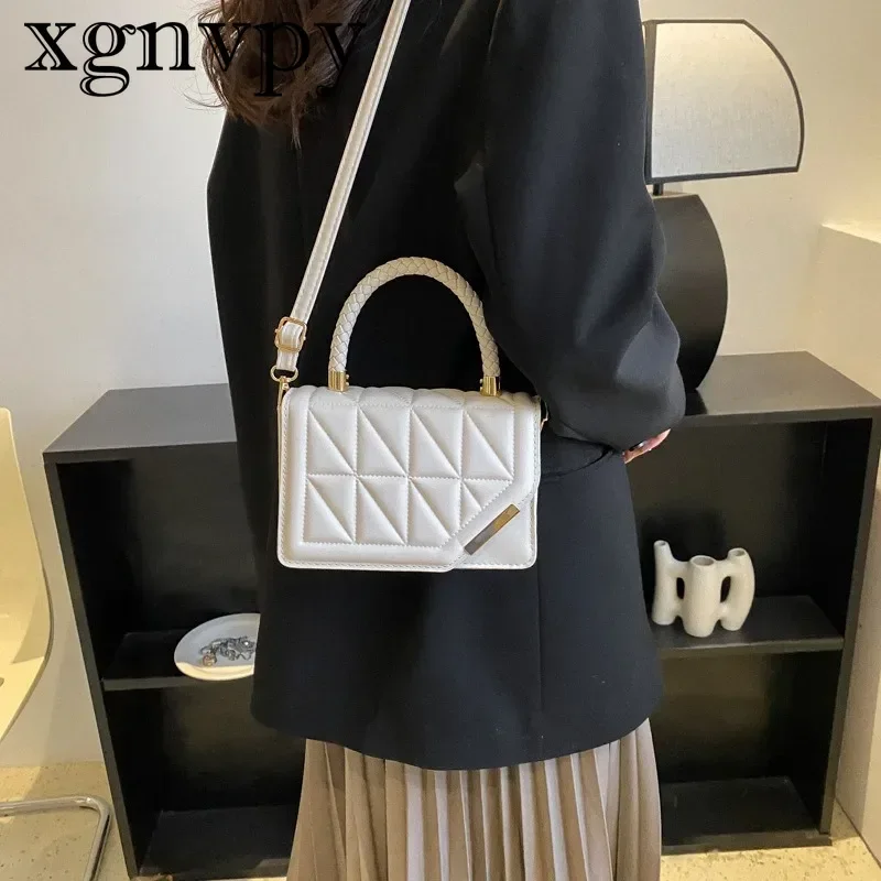 Xgnvpy-Bolso pequeño para mujer, bandolera de hombro, informal, Simple, cuadrado