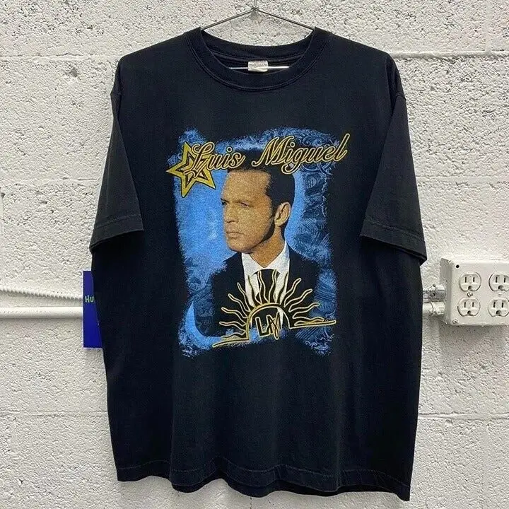 Vintage Y2K Luis Miguel 2008 Tour Retro Double Sided T Shirt