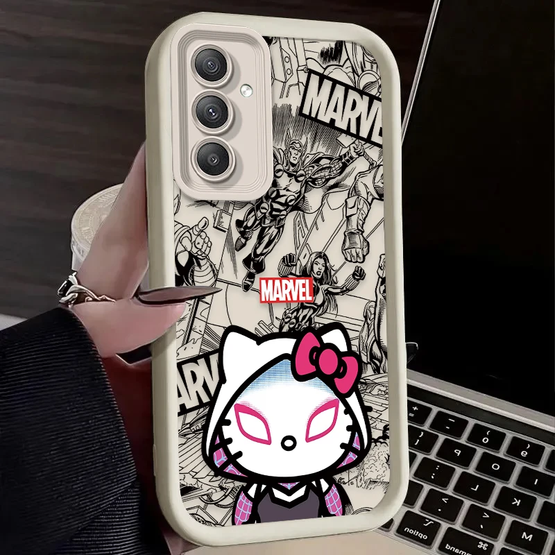 Чехол «Человек-паук» Hello Kitty для Samsung Galaxy A54 A05 A05S A34 A24 A14 A53 A33 A23 A13 A52 A52S A32 A22 A12 A71 A51 A31 A50