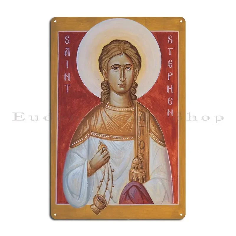 St Stephen The Protomartyr Metal Signs Printing Wall Plaque Character Pub Plates Funny Tin Sign Poster