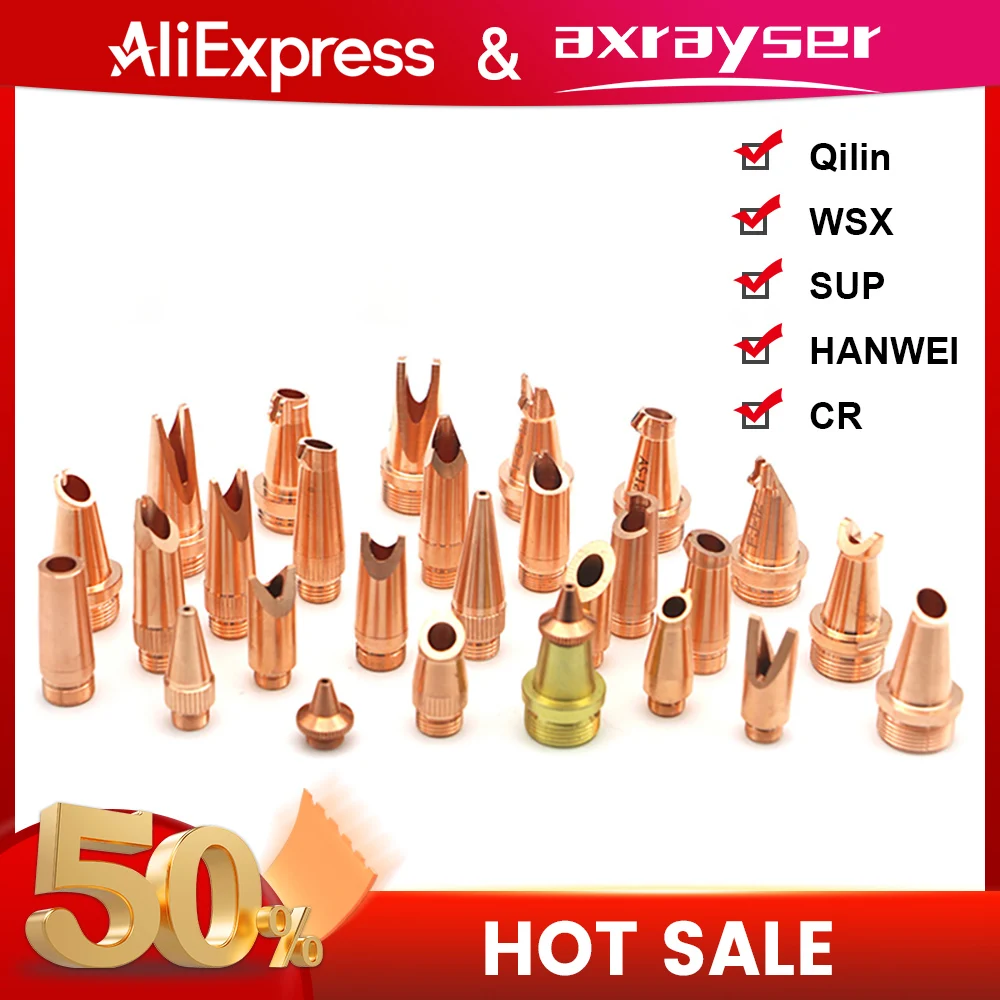 

Axrayser Laser Welding Nozzle M8 M10 M11 M16 Mount Thread with Wire Feed for Qilin WSX Sup HANWEI Handheld Welding Gun