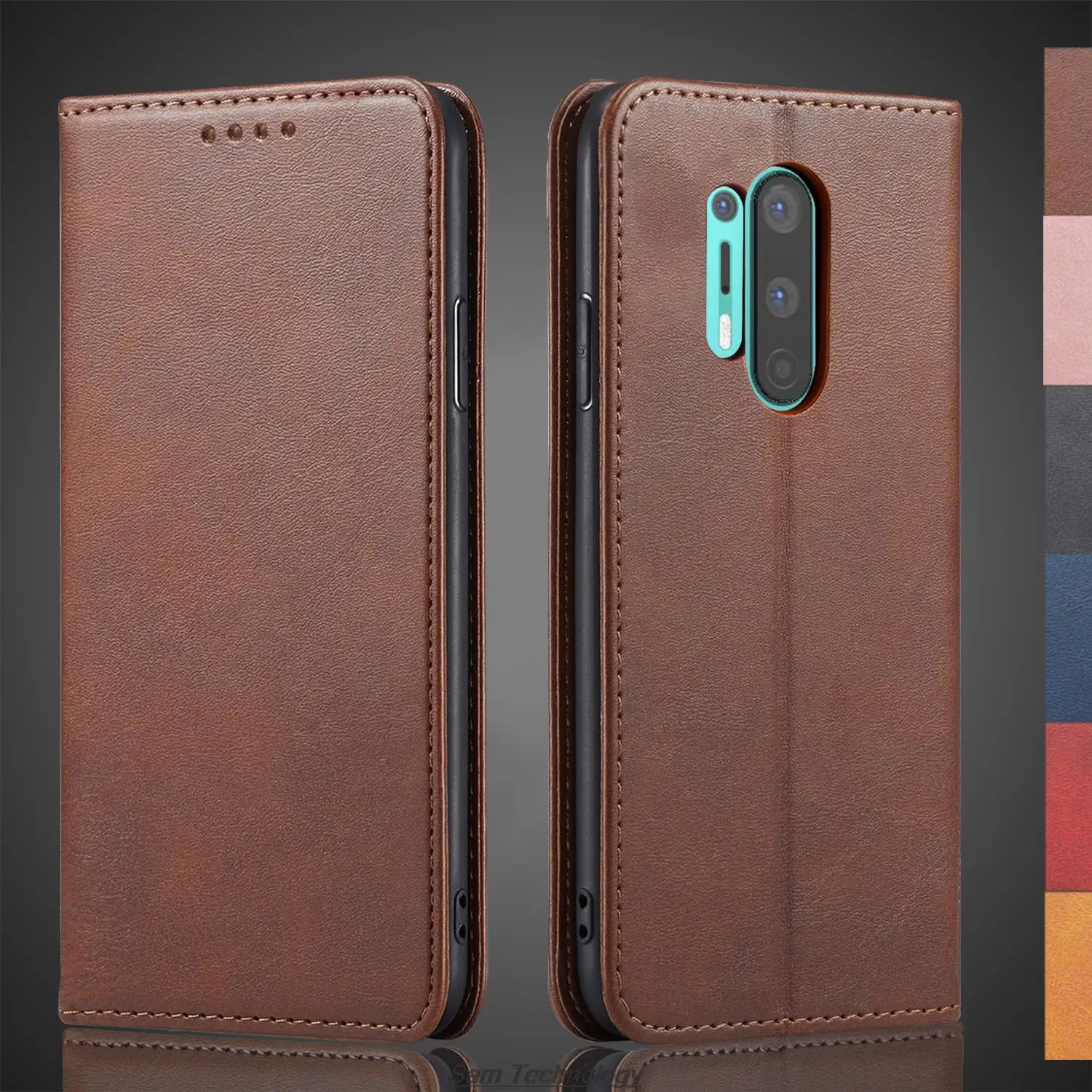 

Magnetic attraction Leather Case for Oneplus 8 Pro One plus 8Pro 1+8 Pro Holster Flip Cover Case Wallet Phone Bags Fundas Coque