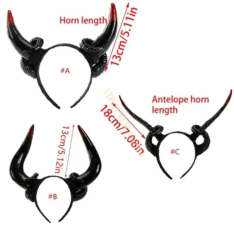Rękawica rogu ręcznie robione zwierzęce gotyckie pasma rożna obręcze do włosów na żywe pokazy d08e