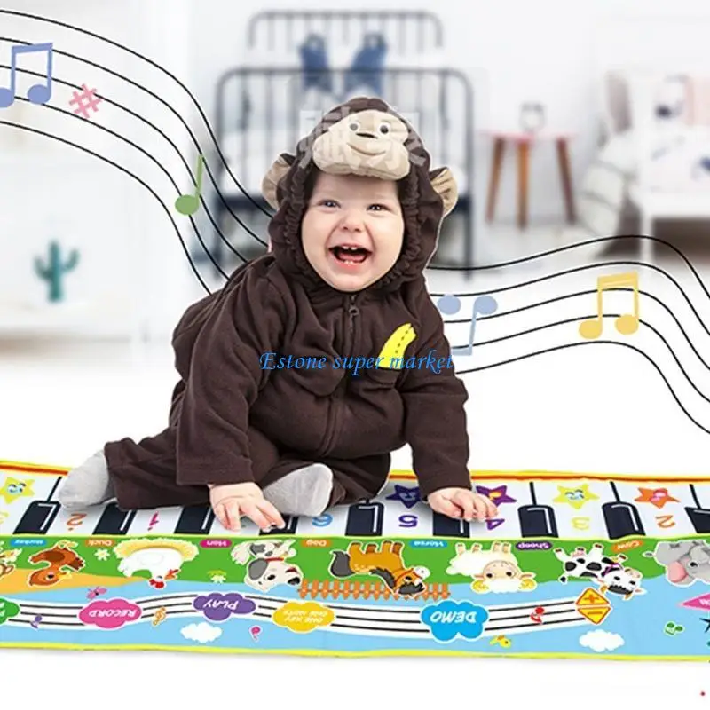 090B لعبة الموسيقى التفاعلية لوحة المفاتيح لعبة تطوير حسية للأطفال مع صوت الحيوان